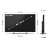 Sharp 43HP6265E 43 colių UHD išmanusis televizorius Google TV juodas