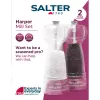 Druskos ir pipirų malūnėlių rinkinys Salter BW12949EU7, permatomi korpusai, rankinis malimas