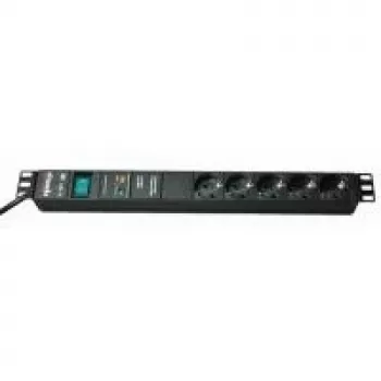 Bachmann 333.537 1U PDU su 5 lizdais ir apsauga nuo viršįtampių