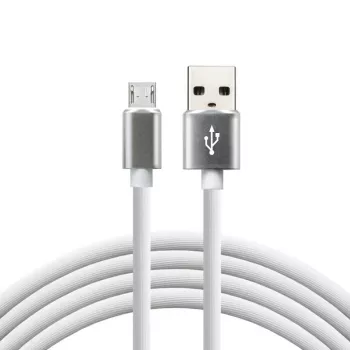everActive USB laidas 1m - Baltas, silikoninis, greitas įkrovimas, 2,4A - CBS-1MW
