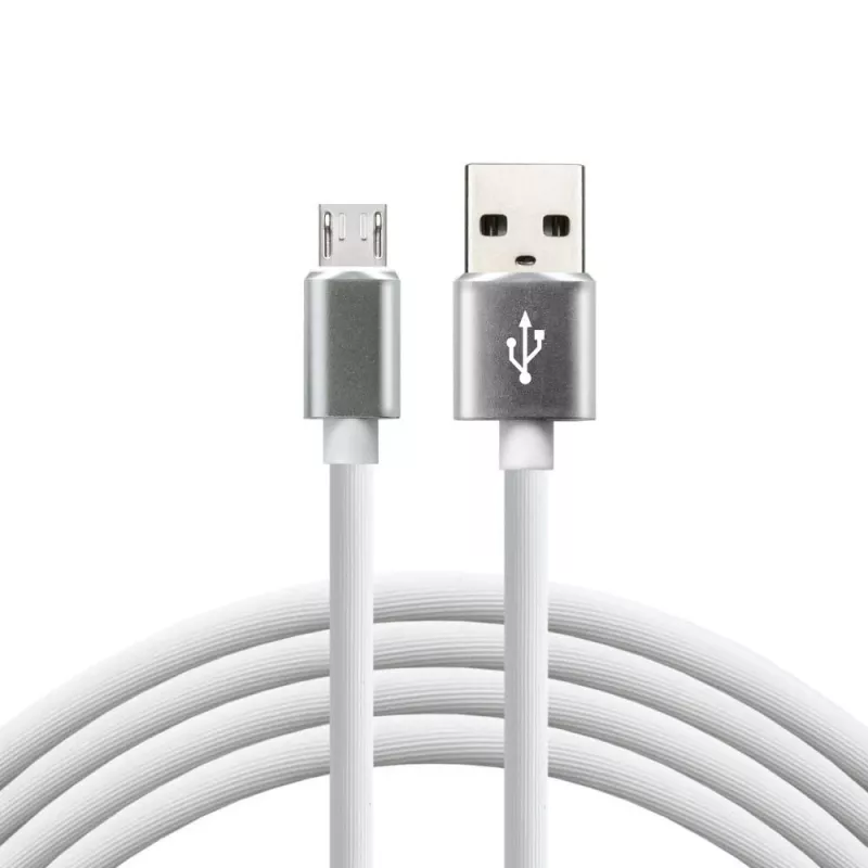 everActive USB laidas 1m - Baltas, silikoninis, greitas įkrovimas, 2,4A - CBS-1MW
