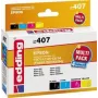 edding rašalinės kasetės EDD-407 juoda, žydra, raudona, geltona suderinamos su EPSON T0715, 4 vnt. rinkinys