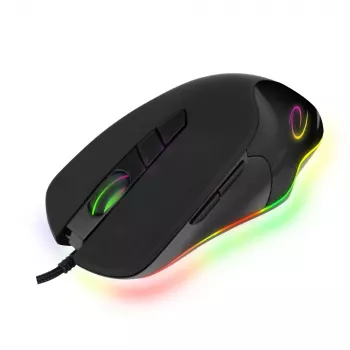Žaidimų optinė pelė ESPERANZA EM132 — 7 mygtukai, 7200 DPI, RGB, dešinei rankai, USB 2.0, 1,5 m laidas