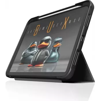STM Dux Ultra Case Apple iPad 11 (2025) / iPad 10,9 (2022) juodas/skaidrus STM-222-486KX-01