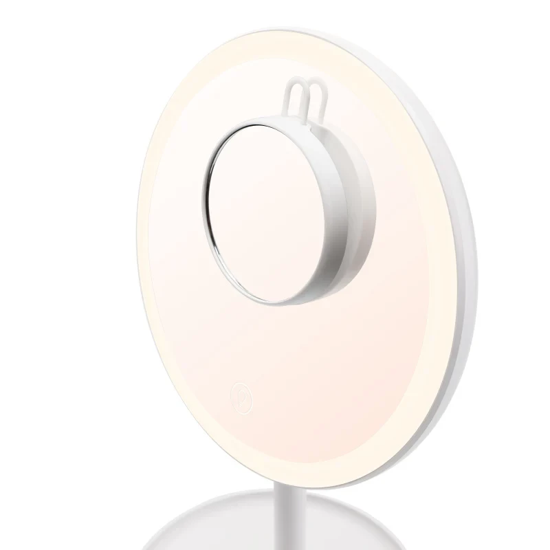 Stalo LED veidrodis makiažui ETA Fenité apvalus 20 cm, lietimui jautrus valdymas, USB, įmontuota ličio polimero baterija