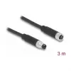 DeLOCK M8 4 kontaktų A koduotas laidas, kištukas į lizdą, PUR TPU, 3 m