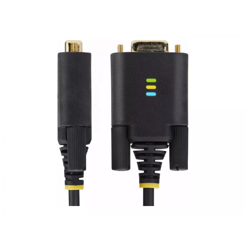 StarTech.com 13ft (4m) 2 prievadų USB į nuoseklųjį adapterio kabelis, keičiami DB9 varžtai/veržlės, COM išlaikymas, USB-A į DB9 RS232, FTDI, 4 lygio ESD apsauga, Windows/macOS/ChromeOS/Linux – tvirta TPE konstrukcija