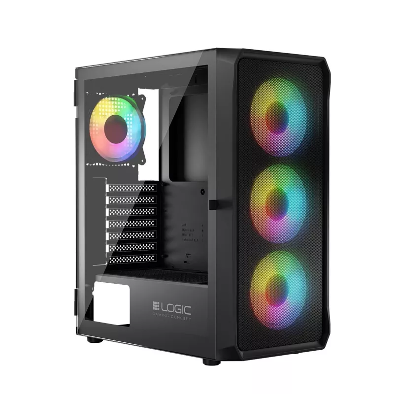 Korpusas Logic Concept Portos ARGB ATX juodas