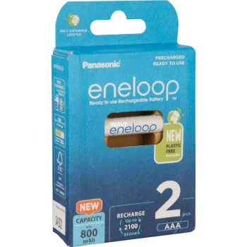 Įkraunamos baterijos PANASONIC ENELOOP AAA 800 mAh 2 vnt. (BK-4MCDE/2CP)