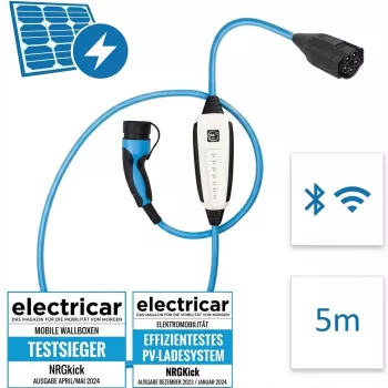 Įkrovimo stotelė NRGkick 32A Pure su GSM, GPS ir WLAN, 5 m kabeliu