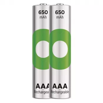 Baterijos AAA Ni-MH 650 mAh lizdinėje pakuotėje 2 vnt.