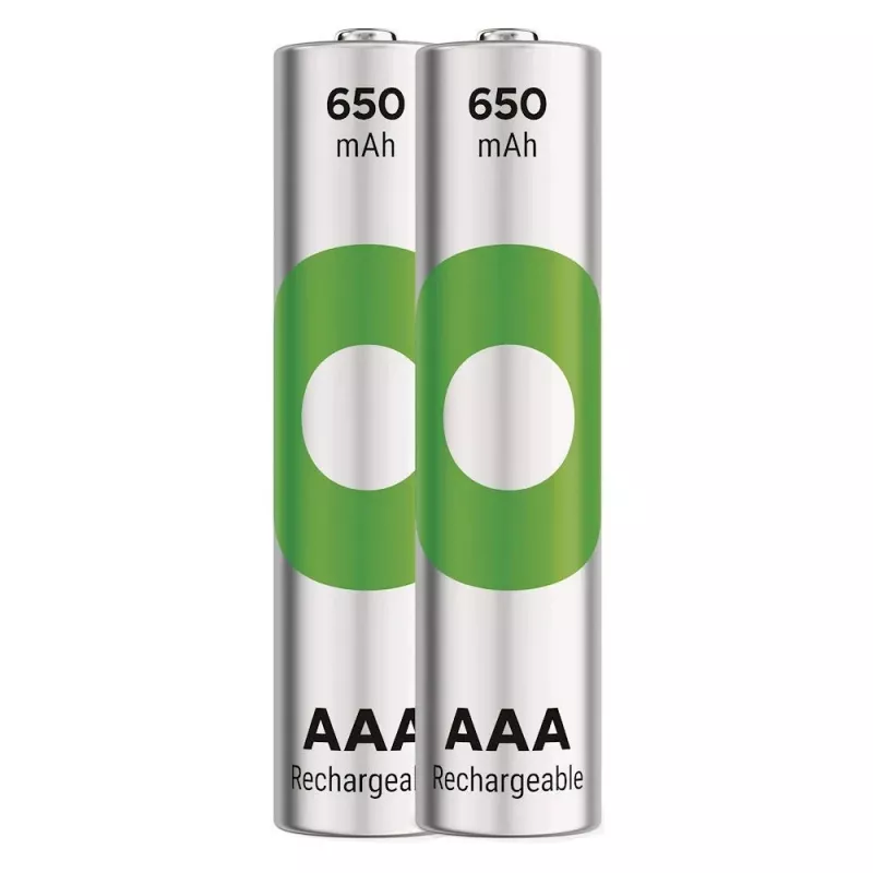 Baterijos AAA Ni-MH 650 mAh lizdinėje pakuotėje 2 vnt.