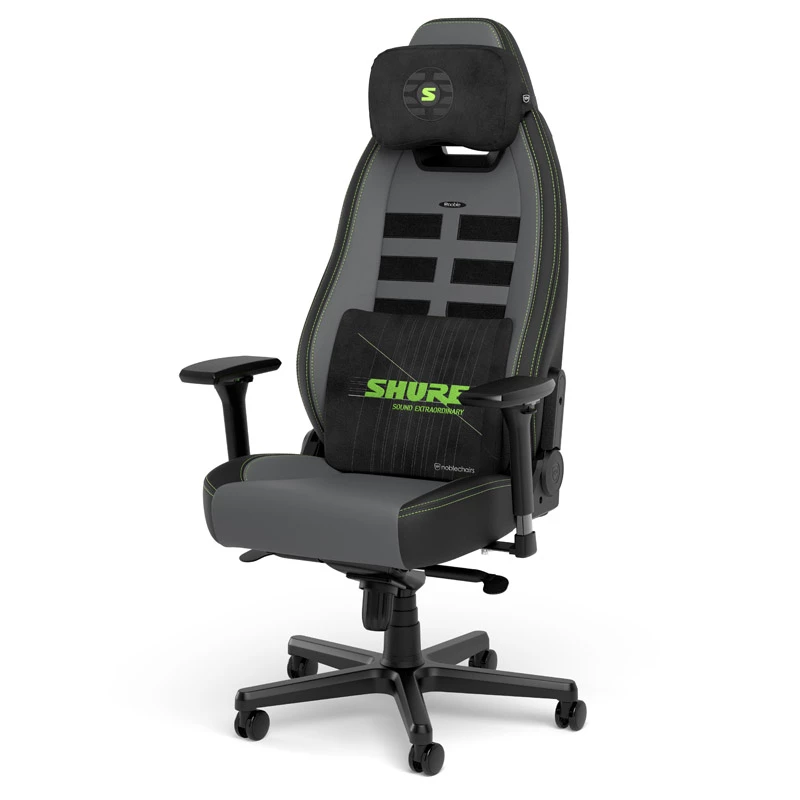 Atminties putų pagalvėlių rinkinys noblechairs Shure Edition GAGC-343 – juosmeninė ir galvos atraminė pagalvėlės