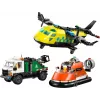 LEGO CITY 60505 Lėktuvas, aptarnavimo sunkvežimis ir oro pagalvės laivas