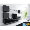 Sieninė spinta cama meble VIGO 50×50×30 cm, juoda/ juodas blizgesys
