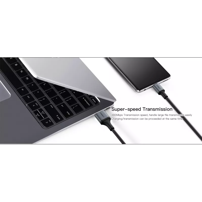 USB Type-C 2-in-1 laidas Orsen S8, 5A, 1,5 m (greitas įkrovimas/duomenys)