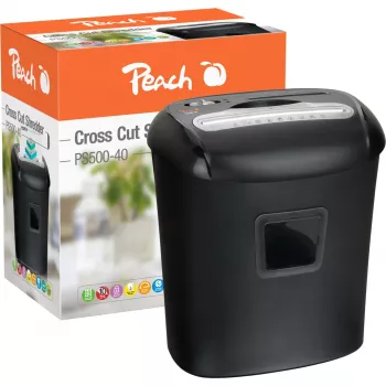 Peach PS500-40 popieriaus smulkintuvas, kryžminis pjovimas, 68 dB, juodas