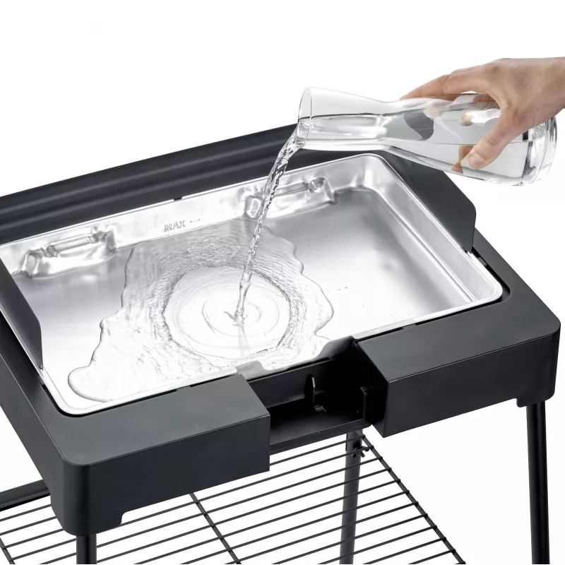 Elektrinis grilis Severin PG 8568, 2200 W, juodas, stačiakampis kepimo paviršius