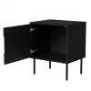 Cama INSERTO Naktinė spintelė, 2 vnt., 50x40x61.5 cm, juodas + LED