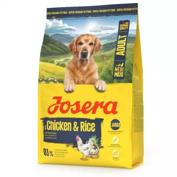 Sausas šunų ėdalas JOSERA Adult Chicken & Rice 3 kg – suaugusių šunų priežiūra, vištiena ir ryžiai