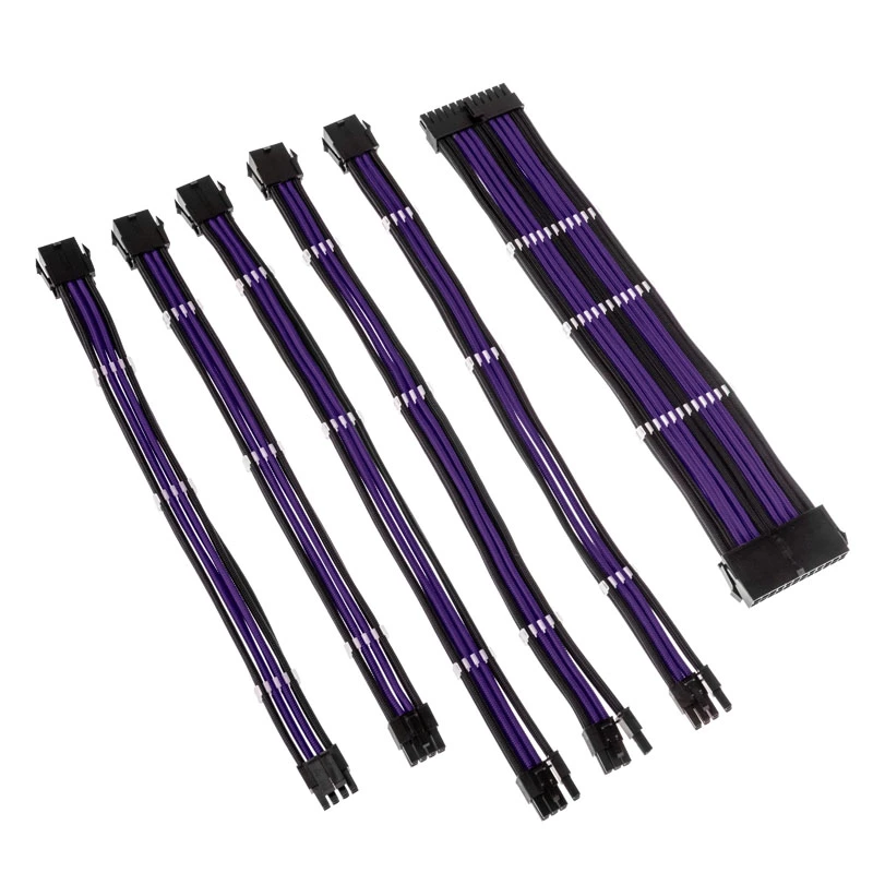 Kolink Core Adept Pintų laidų ilginimo rinkinys - Juodas/Titaninis violetinis