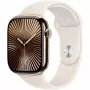 APPLE Watch Series 10 GPS + Cellular 46mm Auksinis Titano Korpusas su Žvaigždėtos Šviesos Sporto Juosta - S/M
