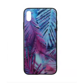 Apsauginis stiklinis dėklas Tellur iPhone XS Max su atspausdintu palmių raštu