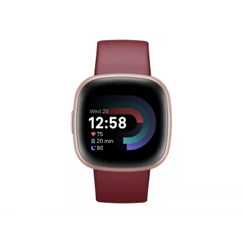 FITBIT Versa 4 | išmanusis laikrodis | NFC | GPS (palydovas) | AMOLED | liečiamas ekranas | veiklos stebėjimas 24/7 | atsparus vandeniui | Bluetooth | Wi-Fi | Beet Juice/Copper Rose