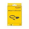 DeLOCK 63803 USB Type-C – 22 kontaktų SATA 6 Gb/s keitiklis 2,5 colio SSD / HDD diskams, ASM235CM, 0,5 m