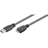 USB A – Micro-USB B laidas GOOBAY 95026 — 1,8 m, vyriškas–vyriškas, juodas