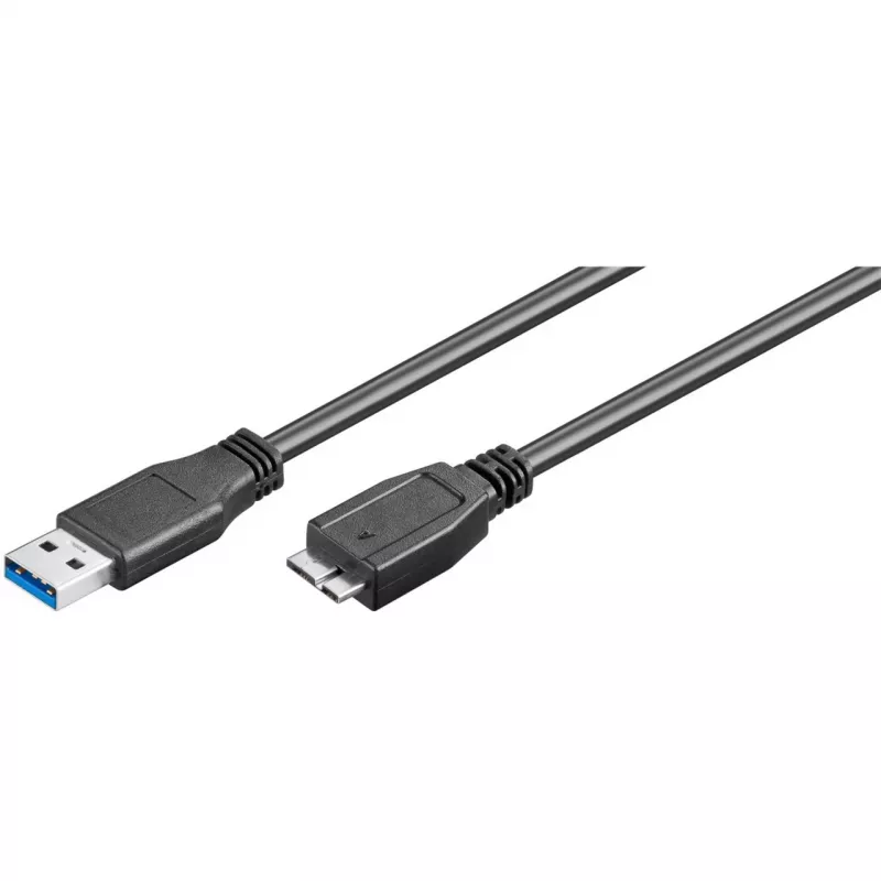USB A – Micro-USB B laidas GOOBAY 95026 — 1,8 m, vyriškas–vyriškas, juodas