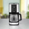 Kavinukas lašinis Rommelsbacher FKM1000, 1,5 L vandens talpa, 12 puodelių, nerūdijantis plienas/juoda