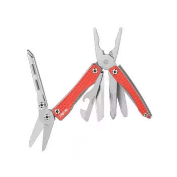 Daugiafunkcis įrankis Nextool NE20051 10-in-1 kompaktiškas multitool, nerūdijantis plienas, raudonas, 78 g, 6,2 cm sulankstytas