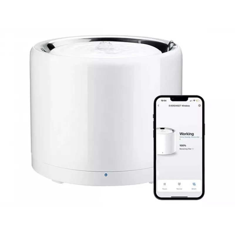 PETKIT EverSweet 3 Pro UVC automatinis vandens fontanas šunims ir katėms, 1,35 L, baltas