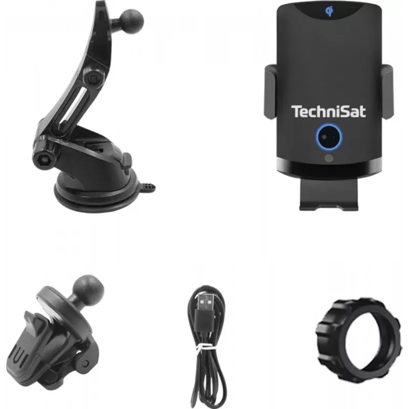 TECHNISAT SmartCharge 2 laikiklis išmaniesiems telefonams ir planšetiniams kompiuteriams su integruotu įkrovimo palaikymu