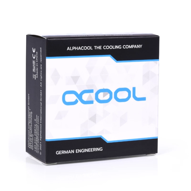Alphacool 17592 žarnos jungtis, žalvaris, juoda, 21 mm