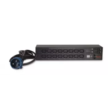 APC AP7922B – 16 C13 lizdų, matuojamas ir valdomas PDU, 2U, 200–230 V, 32 A, 3,05 m kabelis, juoda