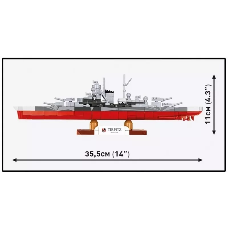 Konstruktorius Cobi Battleship Tirpitz 593 detalės