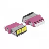 Optinis skaidulų jungiklis DeLOCK 86906 LC Quad moteriškas į LC Quad moterišką daugiamodis violetinis