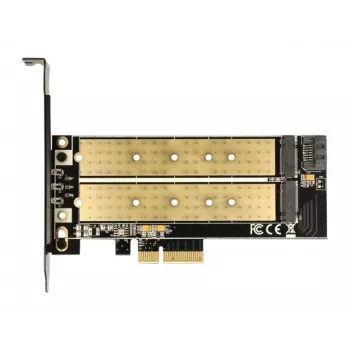 DeLOCK 89630 Vidinė PCIe sąsajos plokštė su dviem M.2 lizdais (SATA ir PCIe)