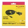 Delock 62964 USB-C į RS-232 DB9 serijinis adapteris, 1,8 m, juodas