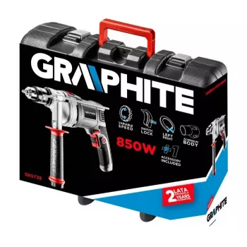 Pistolinė rankena Grąžtas Graphite 58G728, 3000 aps./min., raktinis griebtuvas, 1,3 cm
