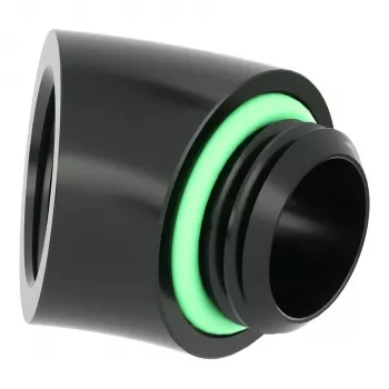 Barrow 45° adapteris G1/4 vyriškas į G1/4 moteriškas, juodas TDWT45-V2 B