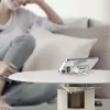 Telefono stovas SODI SIM-300 sidabrinis MagSafe – stalinis laikiklis su magnetiniu fiksavimu