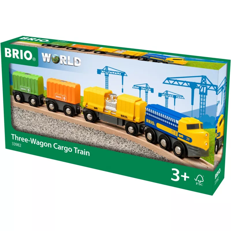 BRIO trijų vagonų krovininis traukinukas