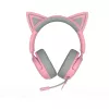 Ausinės Razer Kraken Kitty V3 X — laidinės USB Type-A, uždengiančios ausis, 20–28 kHz, 1,3 m laidas, rožinės
