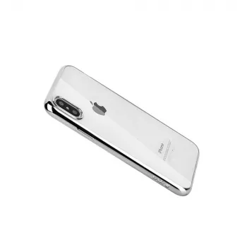 Minkštas dėklas Devia, skirtas iPhone XS Max — TPU, sidabrinis, plonas apsauginis dėklas