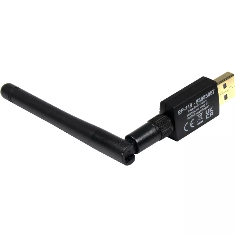USB Wi-Fi / Bluetooth adapteris INTER-TECH EP-119, Wi-Fi 5 (802.11ac) Dual-band 600 Mbit/s