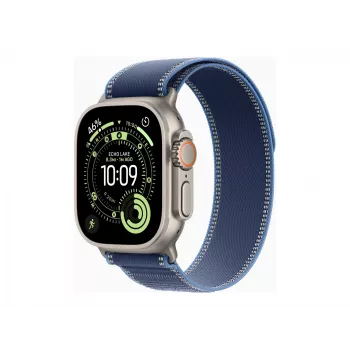 Apple Watch Ultra 3 GPS + Cellular 49mm natūralaus titano korpusas su Blue/Bright Blue Trail Loop - M/L | Apple