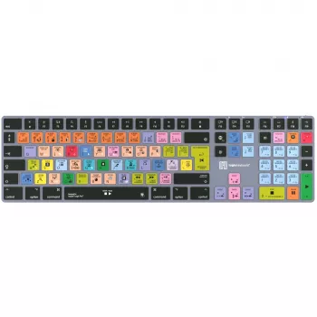 Klaviatūra LogicKeyboard Apple Logic Pro X2 Titan DE Mac — LKB-LOGXP2-TM-DE, vokiškas išdėstymas